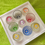 Vintage Billiards Pool Table Shot Glass 9Pcs