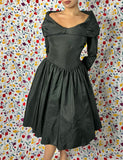 1980s Black Dress