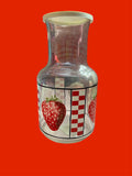 1970s Strawberry Checkerboard Pitcher/Vase