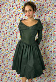 1980s Black Dress