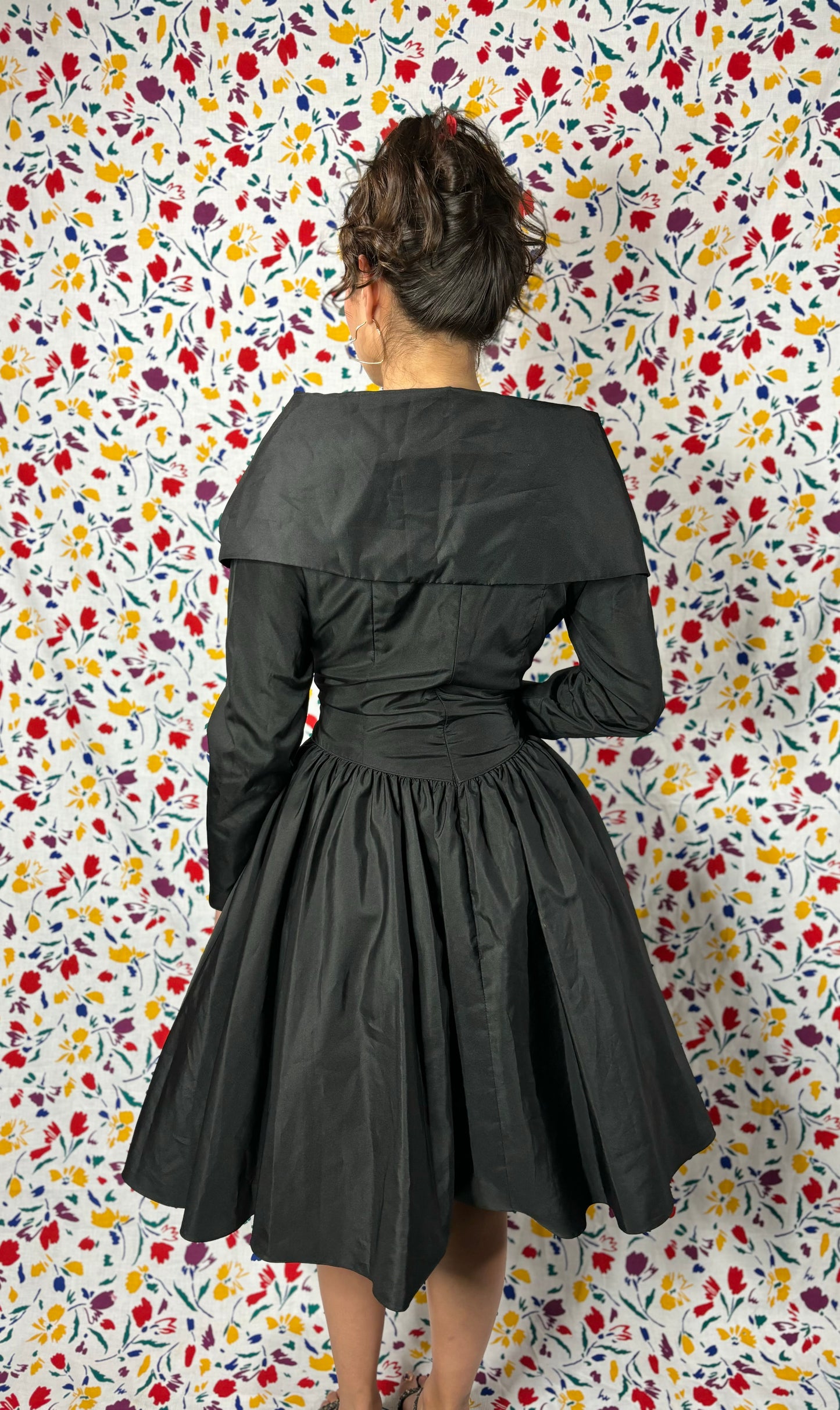 1980s Black Dress