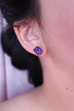 Purple Dice earrings