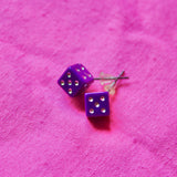 Purple Dice earrings