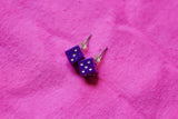 Purple Dice earrings