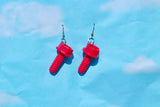Pink Screw Earrings